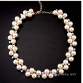 Handmade Chain Full Rhinestones Bride Pearl Necklace Jewelry